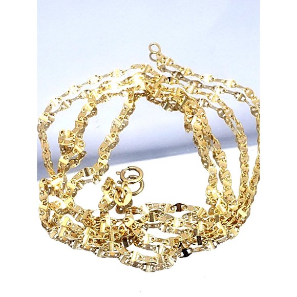 14k REAL GOLDMarine Mirror Chain 24"